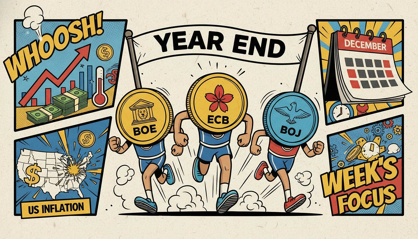 Фокус недели: BoE, ЕЦБ и BoJ на финише года, плюс ключевая инфляция США