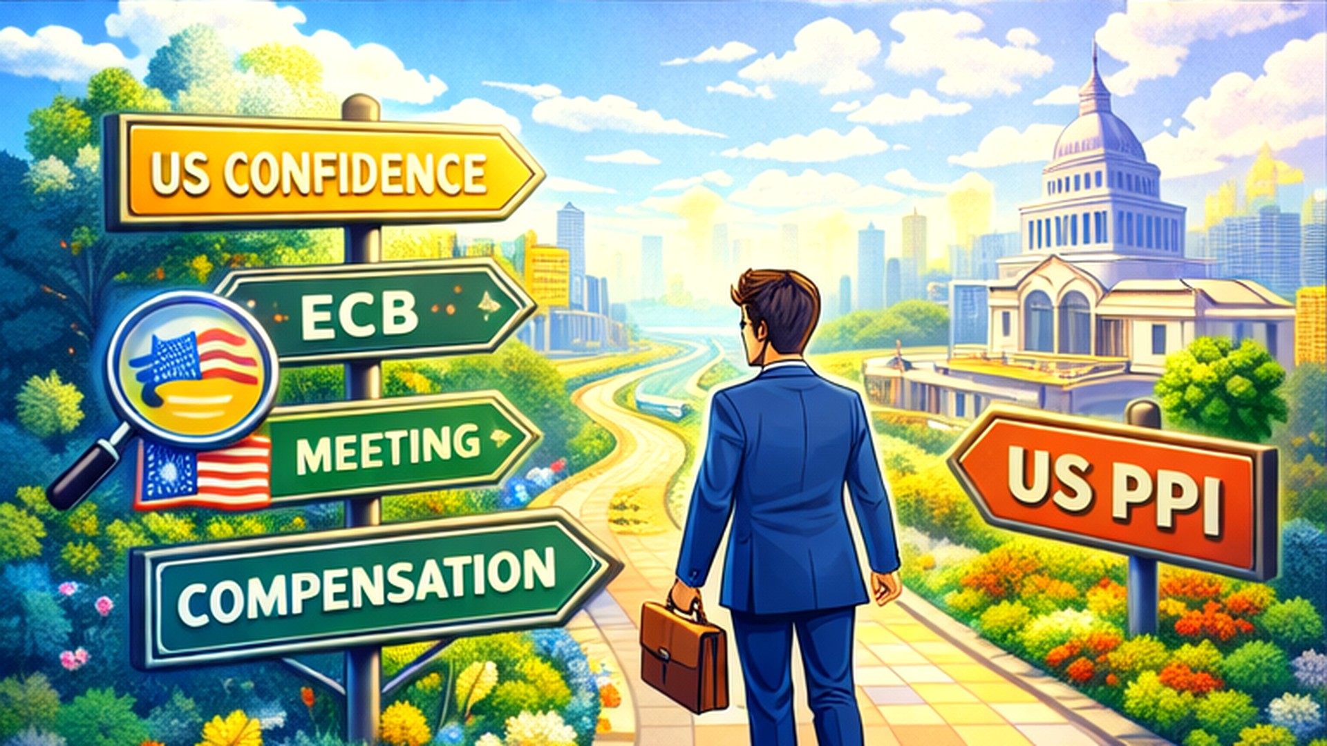 US consumer sentiment, an ECB meeting without a rate decision, and PPI as the week’s main inflation signal