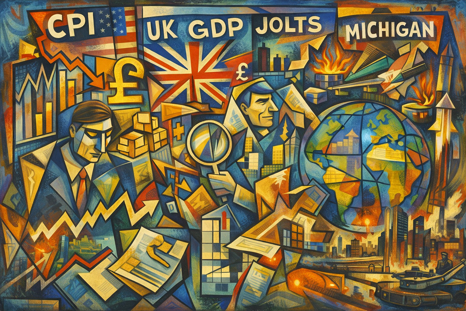 US inflation week — CPI on Wednesday, then a Friday “bundle” of UK GDP, JOLTS, and Michigan Sentiment