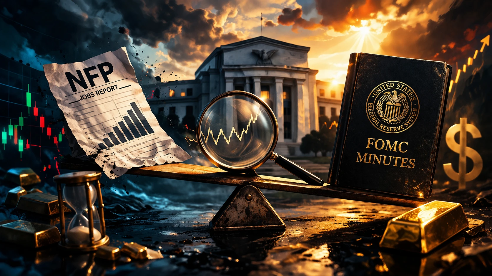 “After NFP” — the market stress-tests the move via inflation expectations and the FOMC minutes