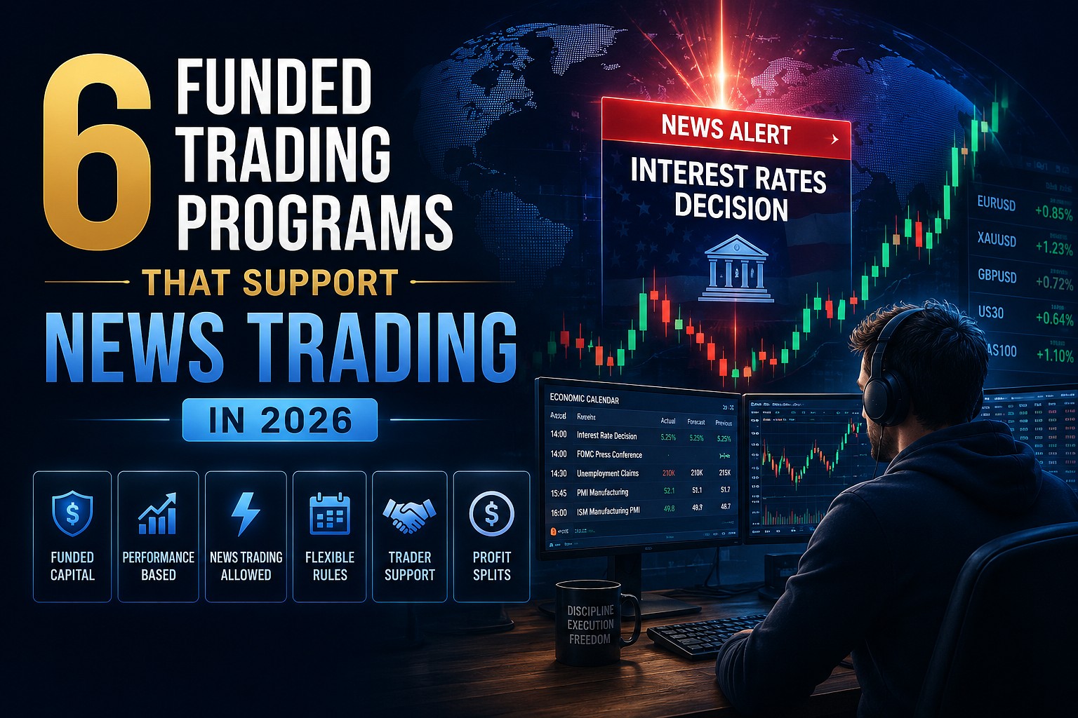 6 Funded Trading Programs That Support News Trading in 2026