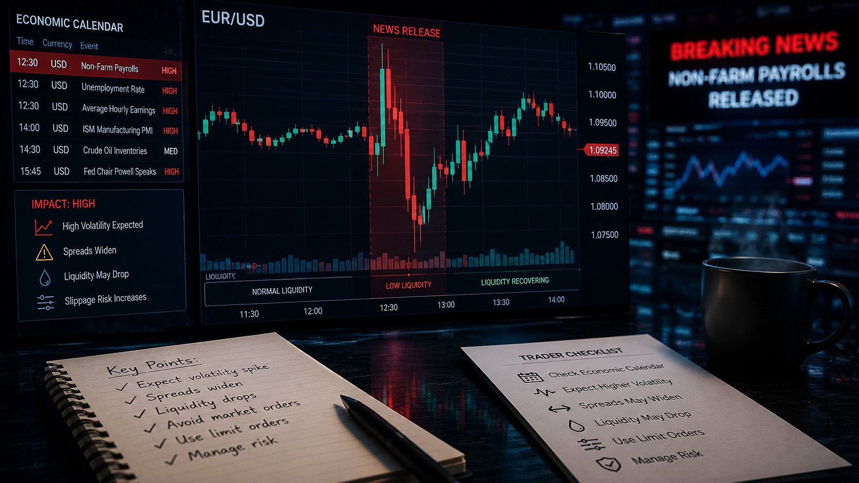 Apa yang Perlu Diketahui Trader tentang Likuiditas Saat Rilis Data Ekonomi Besar